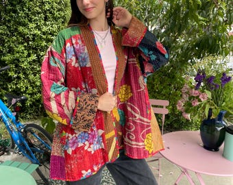 Venus in the garden reversible plus size jacket
