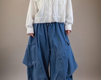 Super fun one size blue denim pant