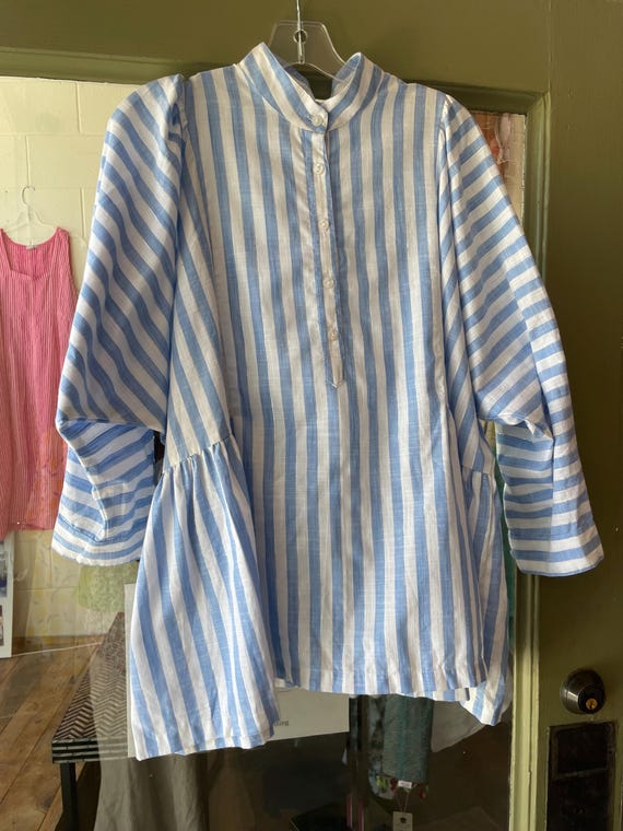 Alice shirt in cotton stripe with lurex