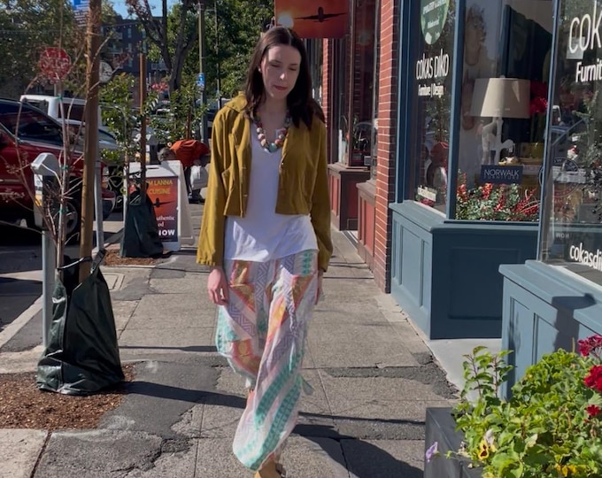 Multi colored textured   soft  cotton lagenlook pant