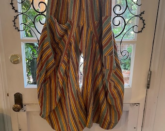 Multi color  stripe  soft  cotton lagenlook pant