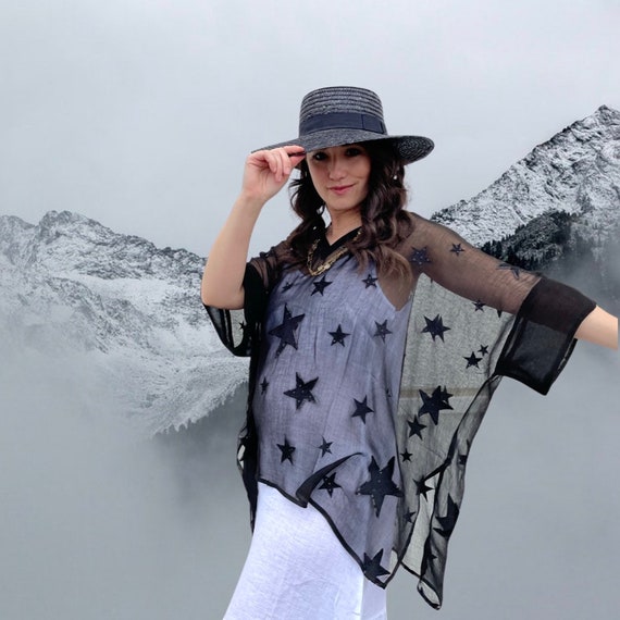 Black Star sheer tunic