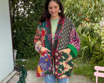 Rosey  posey  reversible plus size jacket