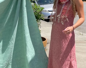 Gorgeous slip dress cut on the bias in linen