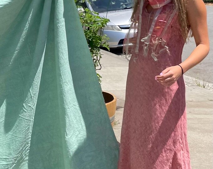 Gorgeous slip dress cut on the bias in linen
