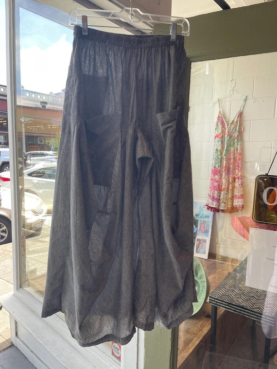 Grey super lightweight soft  cotton/linen lagenlook pant