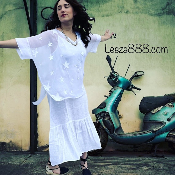 White Star sheer tunic