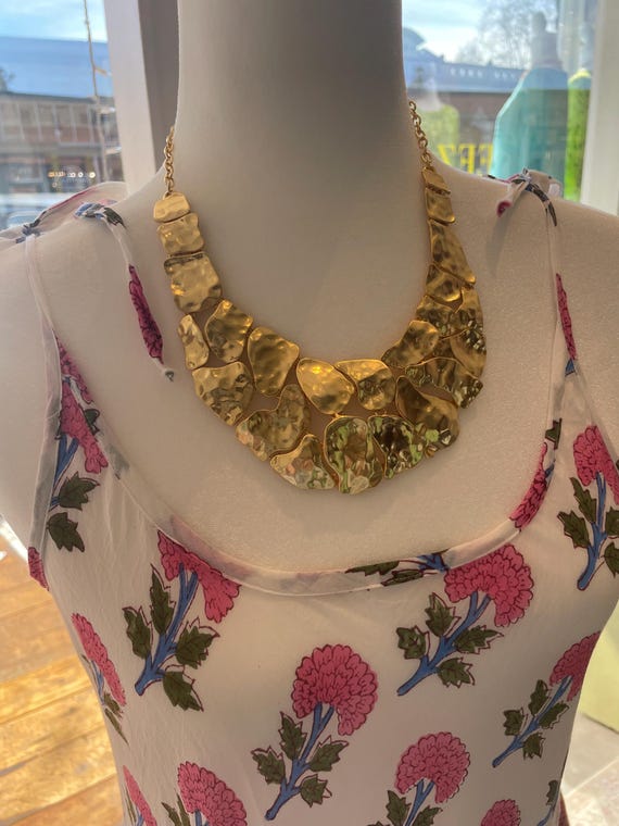 Gold plated statement necklace