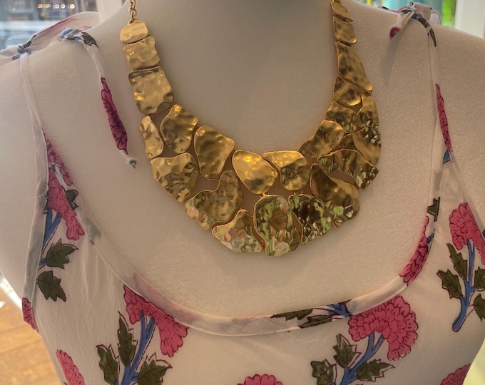 Gold plated statement necklace