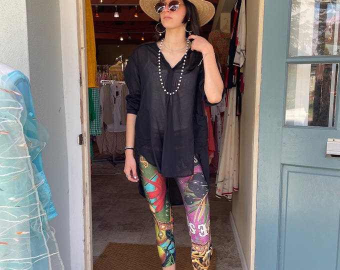 Multi colored leggings with crystals