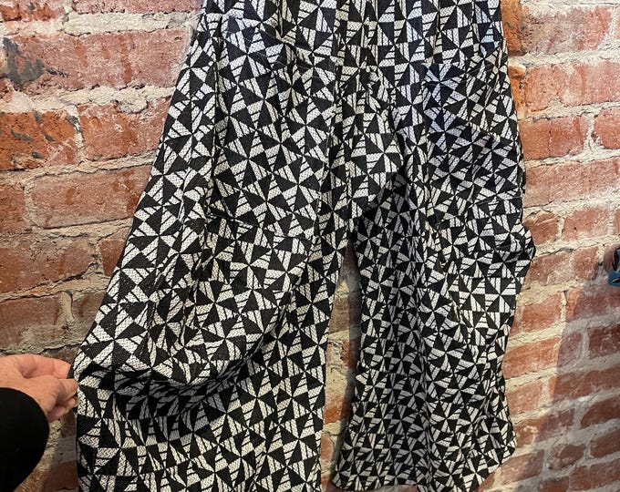 Black and white  soft  cotton lagenlook pant