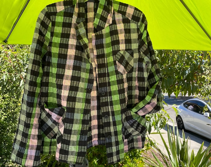 fitted seersucker plaid jacket with pockets