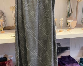 Flannel grey bias skirt