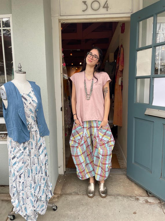 Seersucker plaid Funky pant