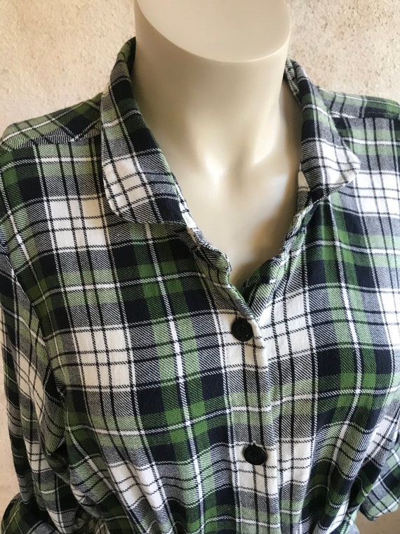 flannel shirtdress