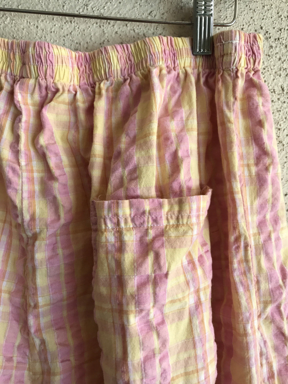 Pink plaid plus size lagenlook pant