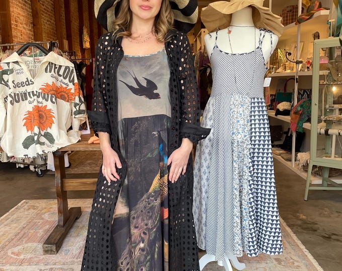 Elegant spaghetti strap long printed dress