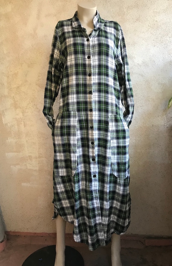 flannel shirtdress