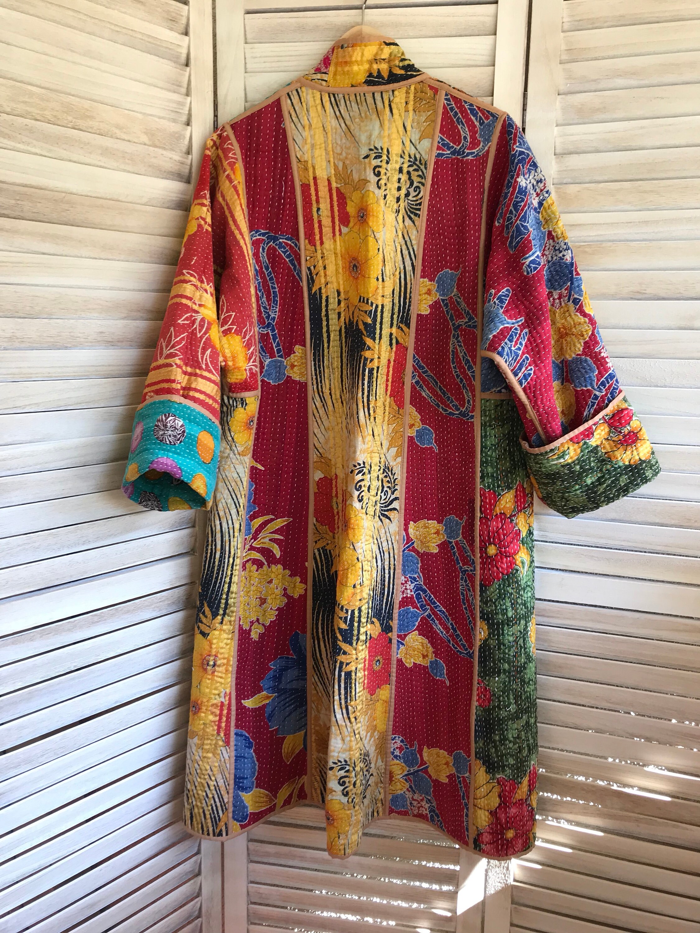 New style reversible cotton kantha coat
