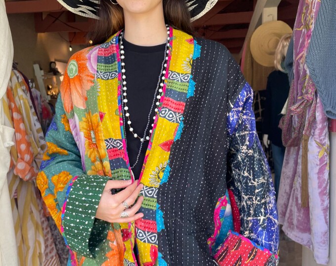 Sunflower fields  reversible plus size jacket