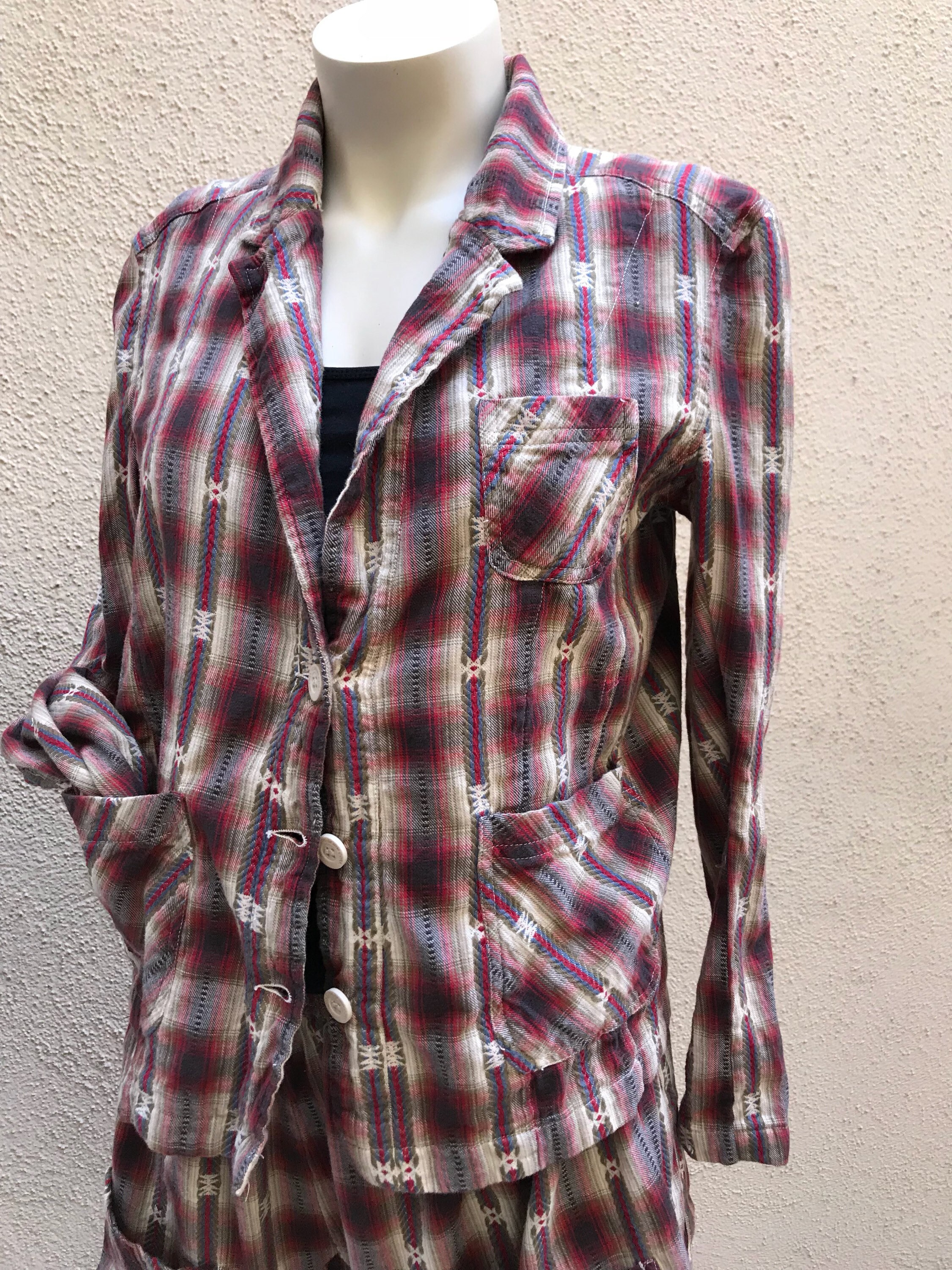 flannel blazer