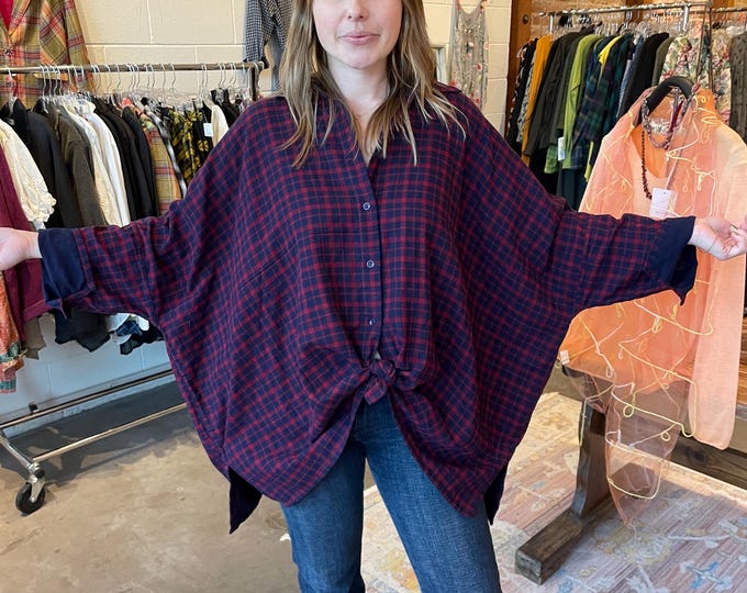 Tokyo shirt in navy flannel