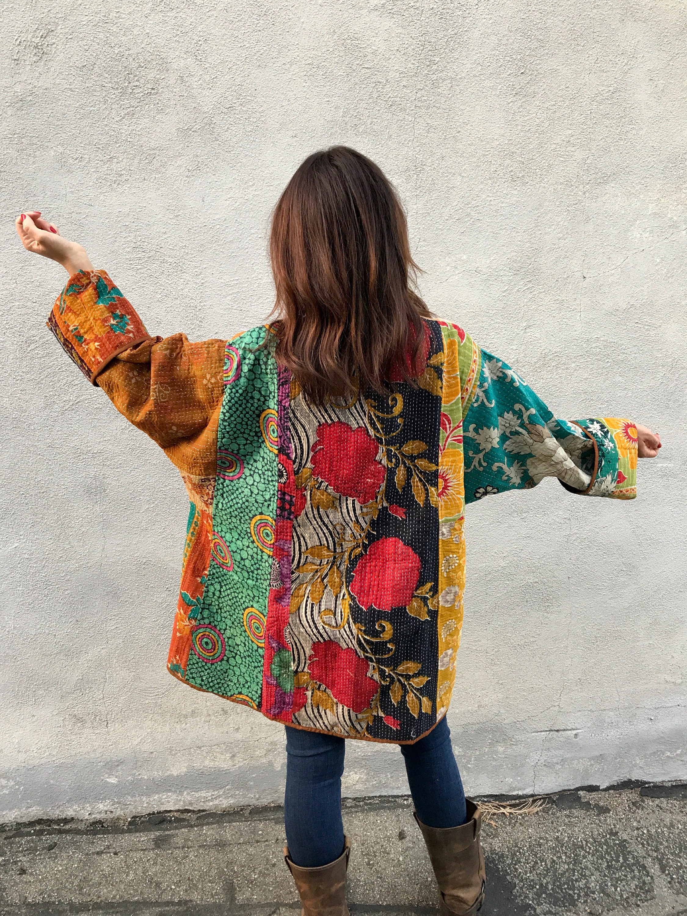 Kantha Fabric Kantha Quilt Jacket Vintage Fabric Kantha Quilt