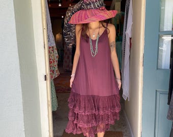 Gorgeous  lace bottom slip dress