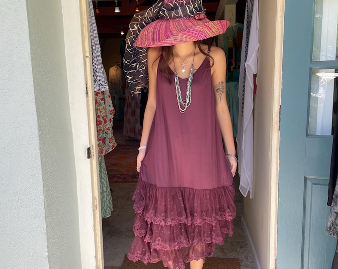 Gorgeous  lace bottom slip dress