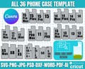 36 Phone Case Template Mega Bundle, iphone Case Template, iphone Sublimation Template, Smartphone Case Template, Canva Editable Template