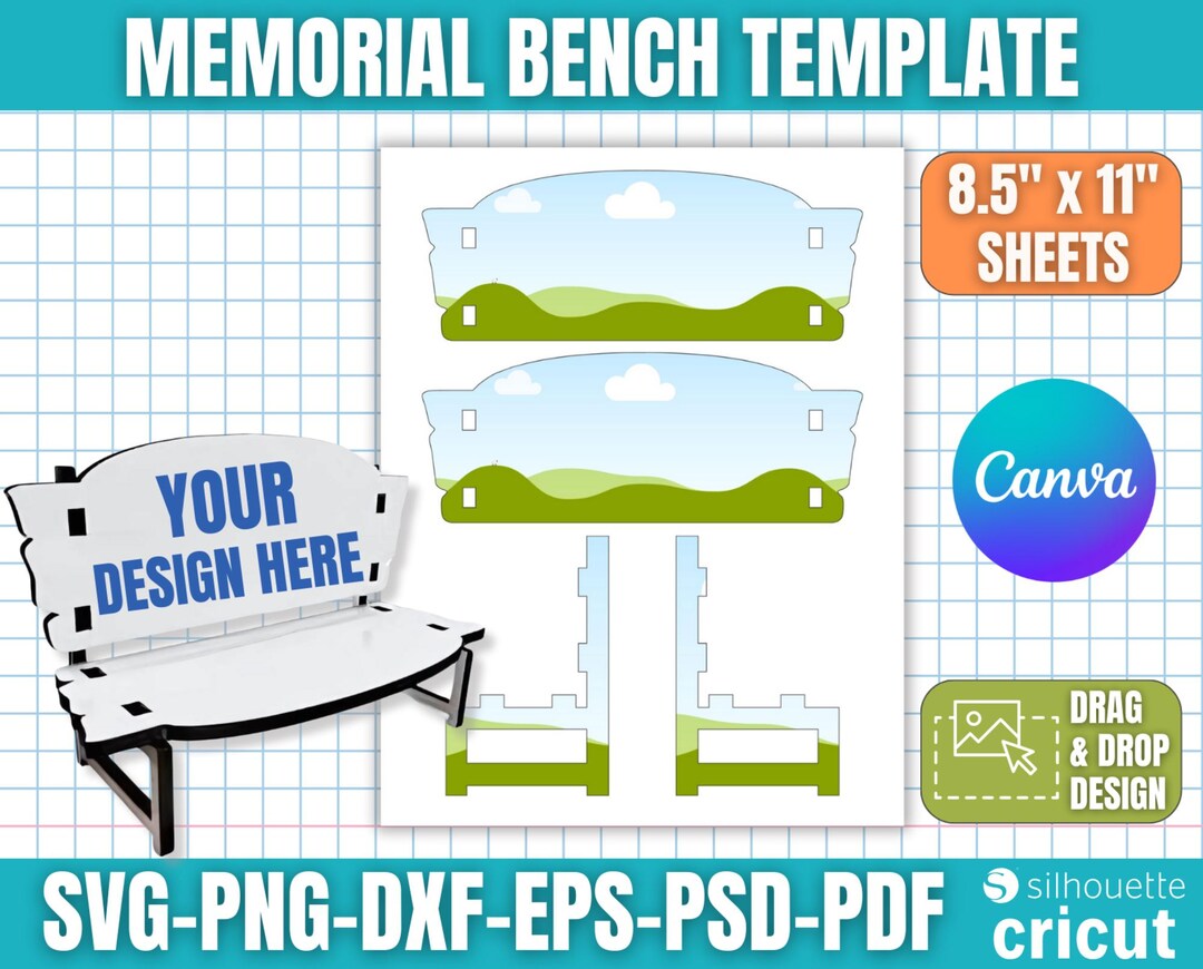 Memorial Bench Template Memorial Bench Svg Sublimation Bench Template Memorial Bench Template Memorial Bench Svg Sublimation Bench Template