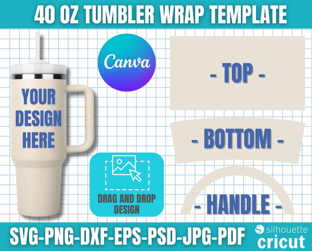 40 Oz Tumbler Template, 40 Oz Tumbler Sublimation Template, 40 Oz ...