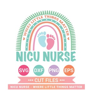 NICU Nurse SVG Cut Files: Medical Design (Instant Download)