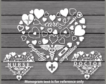 Download Nurse Monogram Svg Etsy