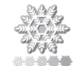 Download Layered Snowflake Svg Etsy