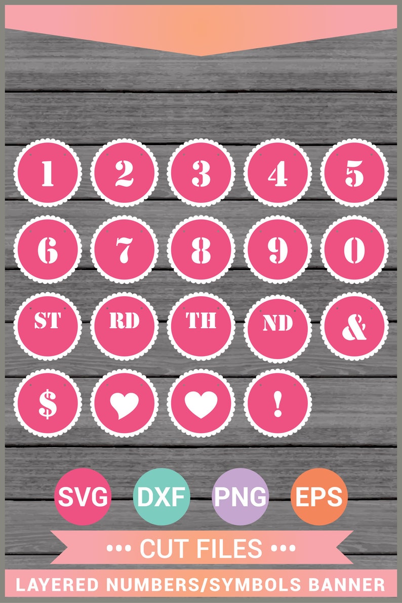 Download Numbers Symbols Scallop Circle Banner Layers SVG Cut Files ...