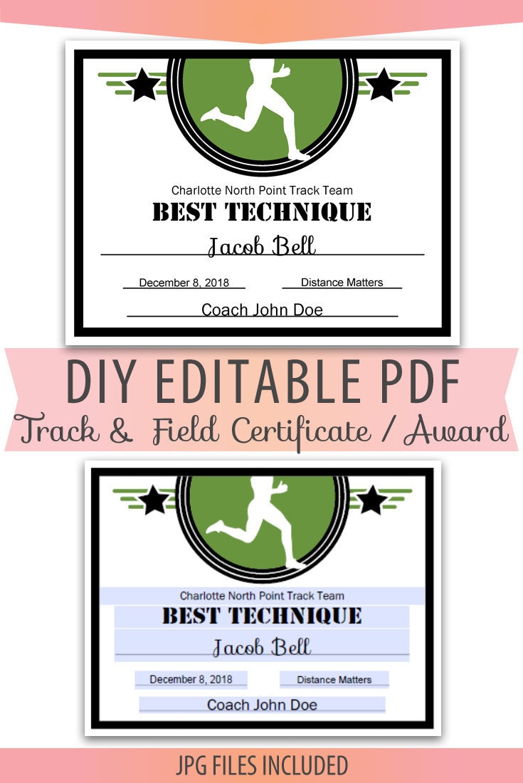 Image 4 for Track And Field Certificate Templates Free