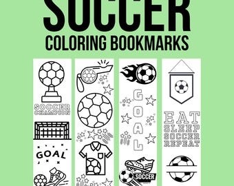 Printable Soccer Coloring Bookmarks: 4 Unique Designs (PDF Download)