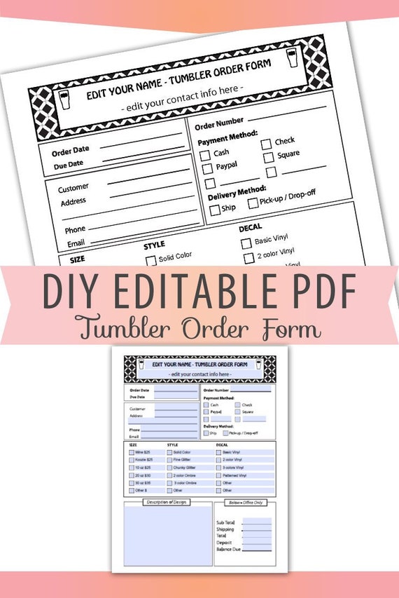 vinyl order form
DIY Editable PDF TUMBLERS Order Form Vinyl Decals Sheet Letter Size Forms Sales Sheet Orders Custom Tumblers Instant Download Template vinyl order form
DIY Editable PDF TUMBLERS Order Form Vinyl Decals Sheet Letter Size Forms Sales Sheet Orders Custom Tumblers Instant Download Template