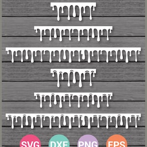Dripping Borders SVG Cut Files: Chocolate Honey Paint Drip (Instant Download)