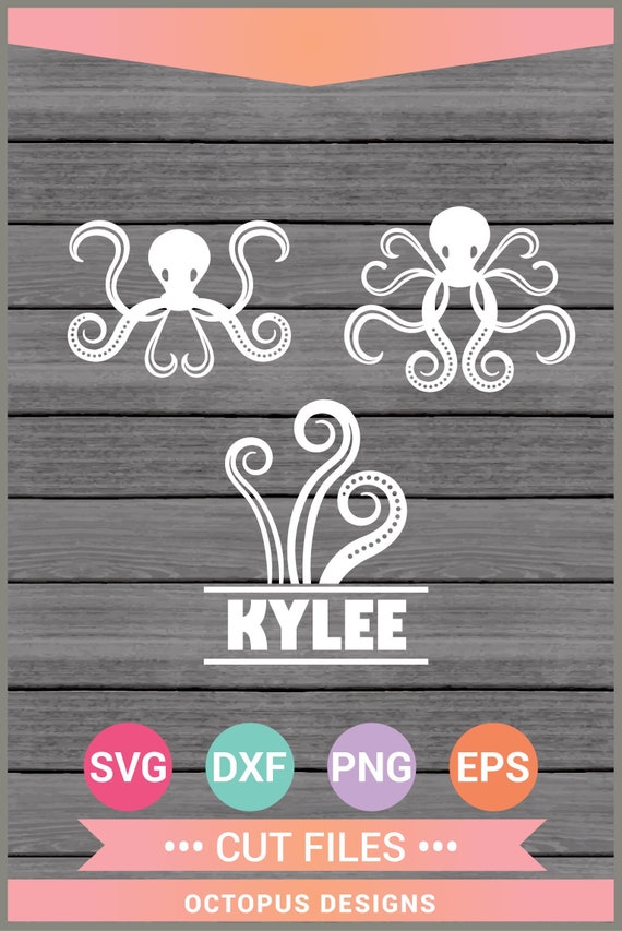 Download 3 Octopus Designs Split Bottom Monogram Svg Cut Files Cricut Etsy