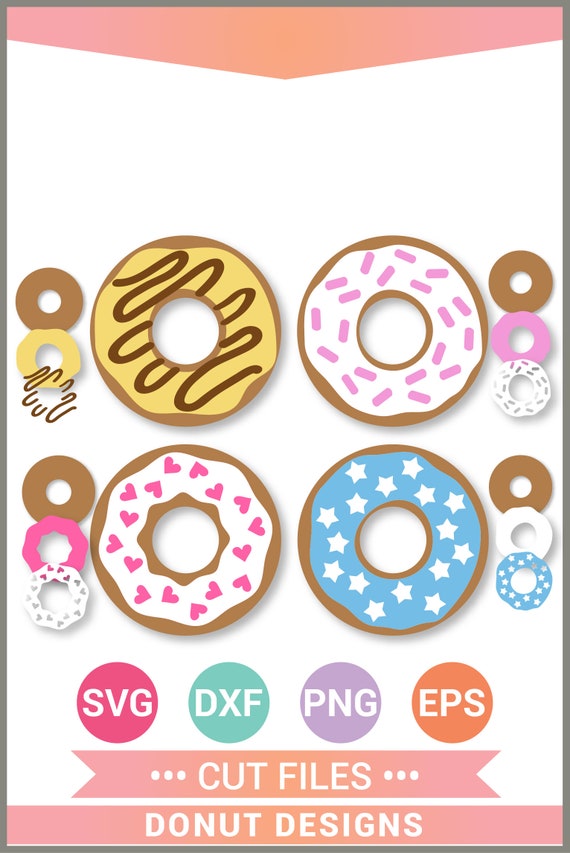 Download Donut Svg Layered Designs Sprinkles Icing Svg Cut Files Etsy