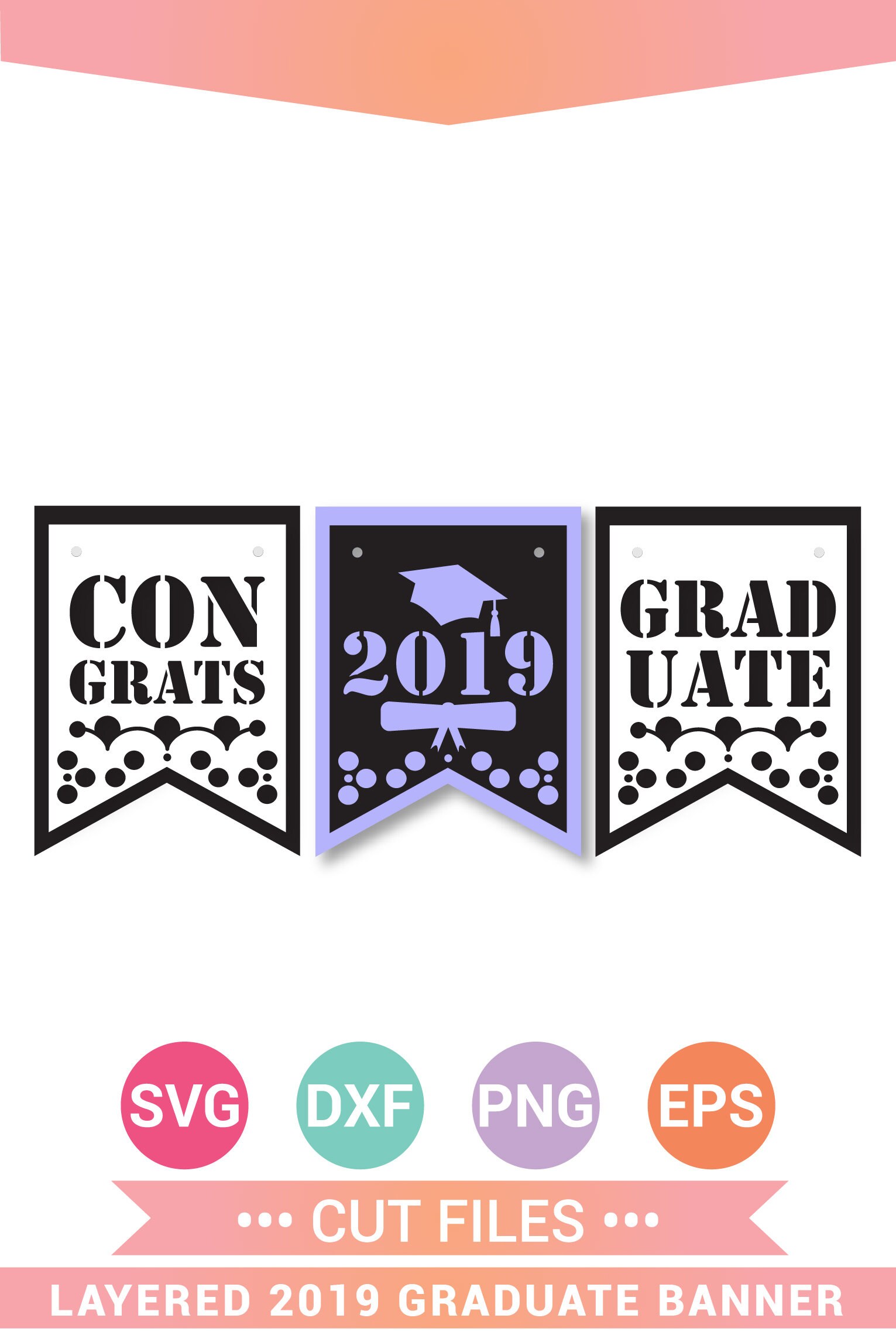 Download Free 2109 Congrats Graduate Pennant Banners Flag Svg Cut Files Etsy SVG Cut Files