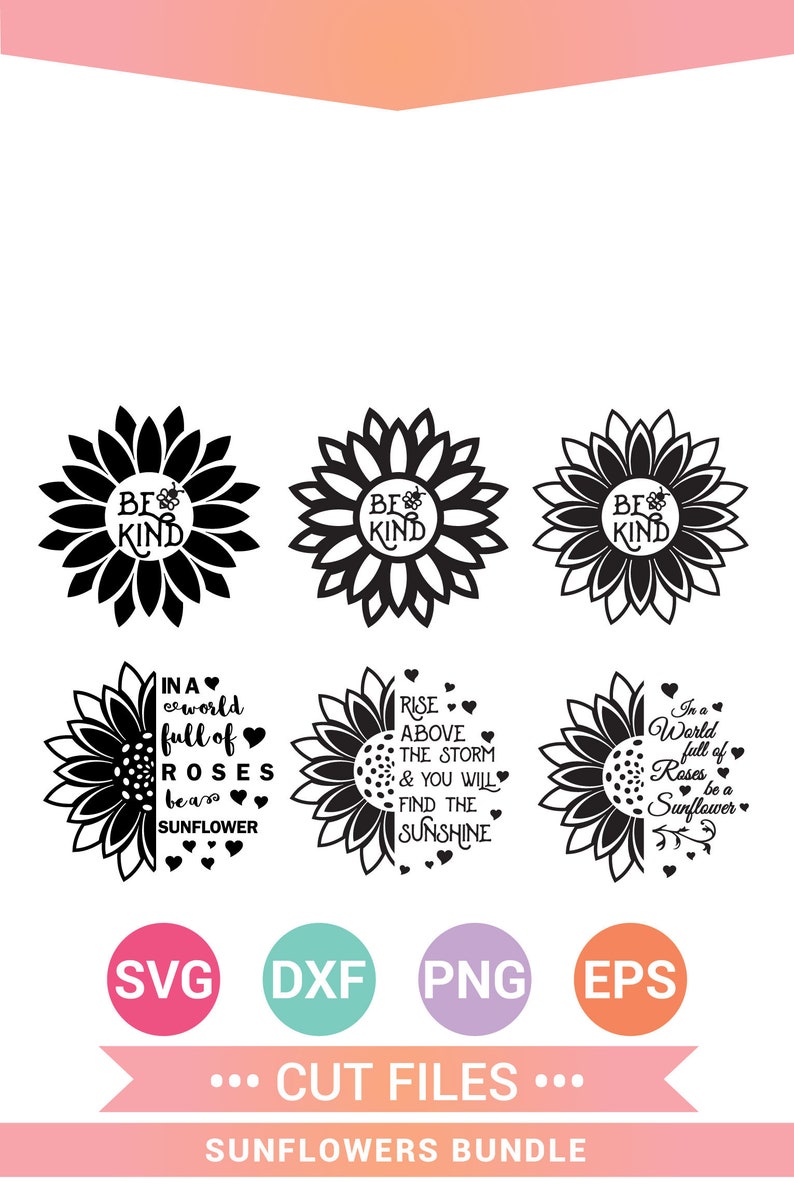 Sunflower Bundle SVG Sunflower Quotes svg Sunflower svg | Etsy