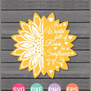 Download Be A Sunflower Svg Quote Svg Sunflower Vinyl Cricut Cut Etsy
