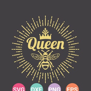 Queen Bee Crown SVG,  Queen bee png, queen bee tshirt, Cricut Design Space, Silhouette,Instant Download,Svg, Png, Eps, Dxf pu cu CF-247