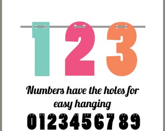 Numbers Banner SVG Cut Files: Cricut, Silhouette (Instant Download)
