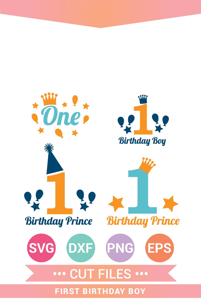 Download First Birthday Boy SVG Birthday Prince svg Boy One svg | Etsy