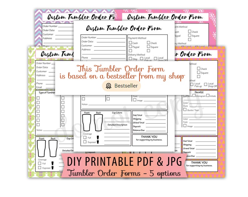 printable pdf jpg tumbler order forms decals hydrodip