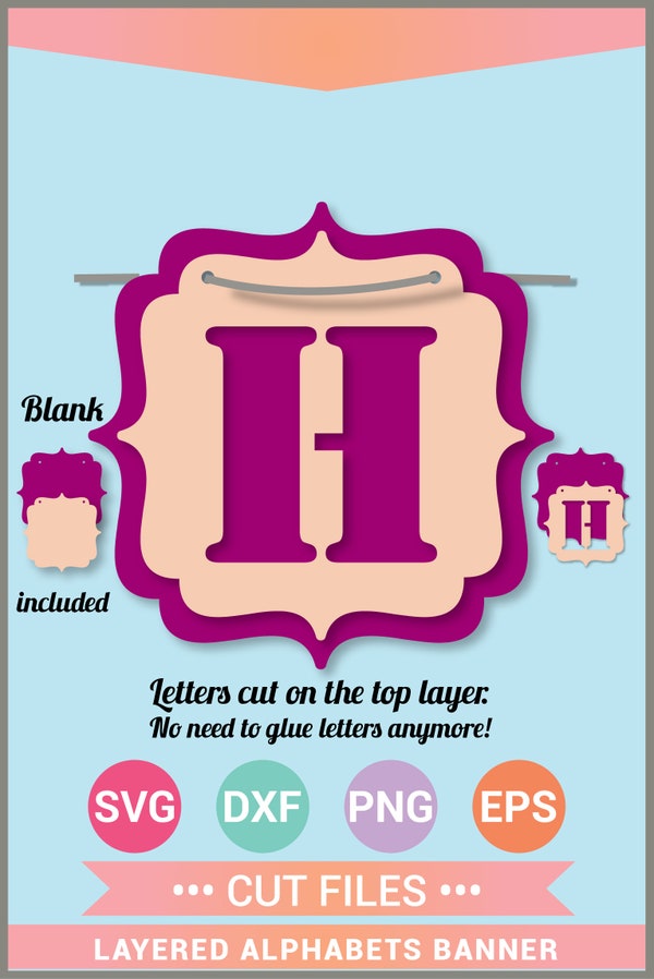SVG File Letter in a Box With Window Decoration for Cricut Etsy Canada